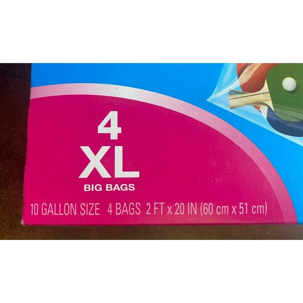 Ziploc Big Bag XL Double Zipper Handle Plastic Storage 4 Ct Heavy Duty NEW